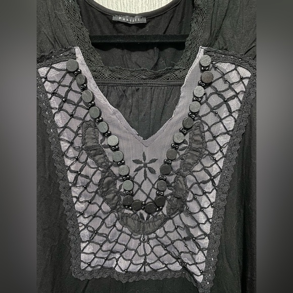 Panitti bohemian black shirt size 1X - Picture 2 of 2